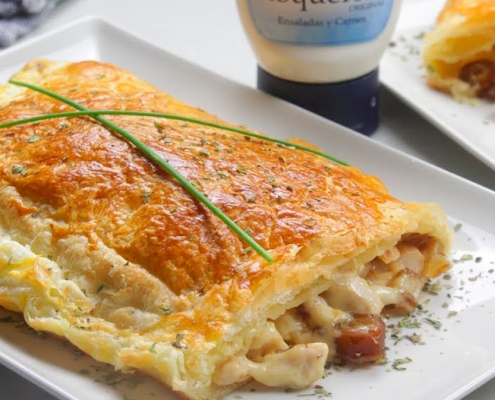 recetas ybarra hojaldre con pollo y salsa roquefort