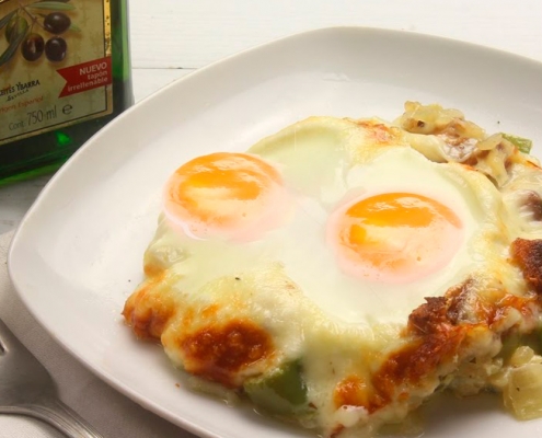 recetas ybarra huevos napoleon con aceite virgen extra