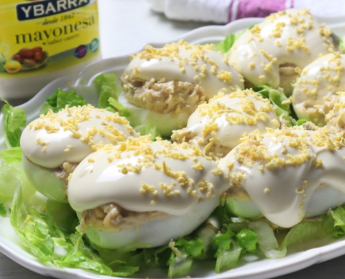 recetas ybarra huevos rellenos de atun y mayonesa para verano
