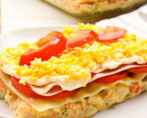 recetas ybarra lasaña de verano fria con mayonesa