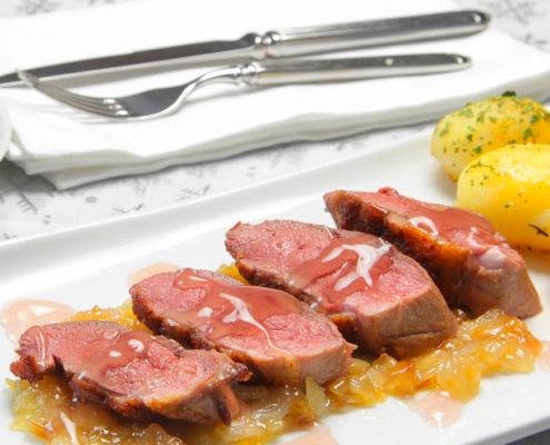 recetas ybarra magret de pato a la crema con vinagre de frambuesa