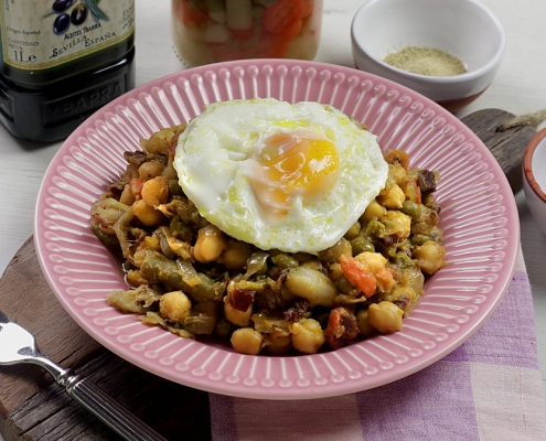 receta ybarra de menestra de garbanzos en aceite virgen extra