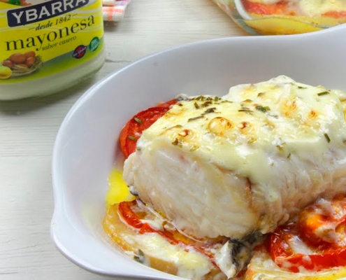 recetas ybarra merluza gratinada a las finas hierbas con mayonesa