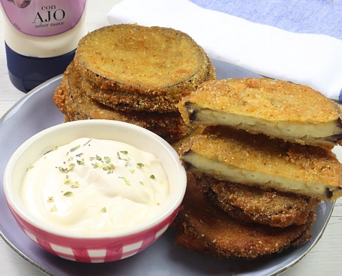 recetas ybarra mini san jacobos con berenjenas y mayonesa de ajo