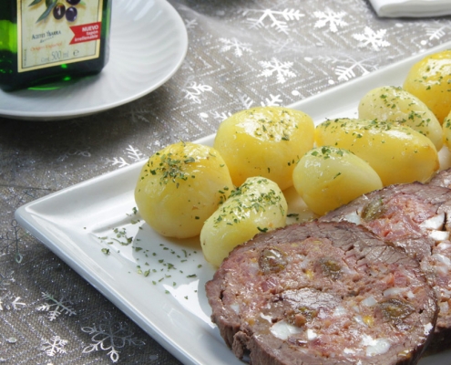 recetas ybarra falda de ternera rellena con aceite virgen extra para navidad