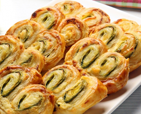 recetas ybarra palmeritas de calabacin de hojaldre