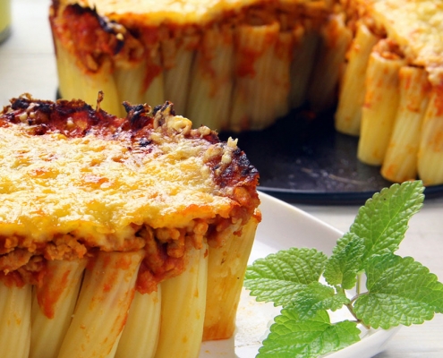 recetas ybarra pastel rigatoni