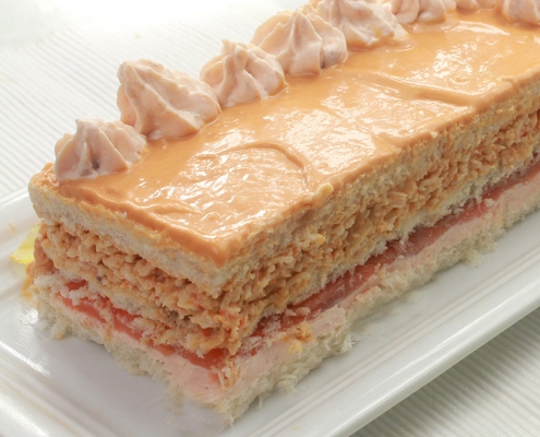 recetas ybarra pastel rosa con salsa cocktail