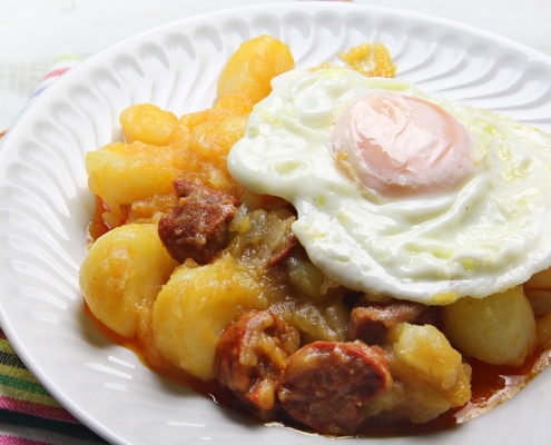 recetas ybarra patatas con choriza y huevo