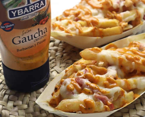 recetas ybarra patatas fritas gratinadas con bacon y salsa gaucha