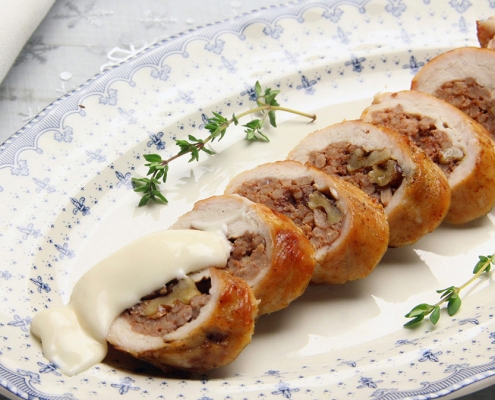recetas ybarra pechuga de pavo rellena de salsa kebab