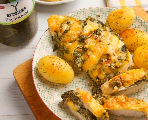 recetas ybarra pechuga de pollo rellena de espinacas
