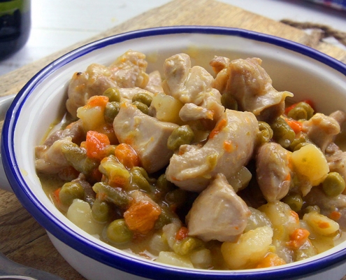 recetas ybarra pollo al ajillo con verduras