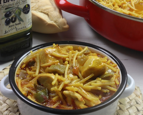 recetas ybarra pollo con fideos