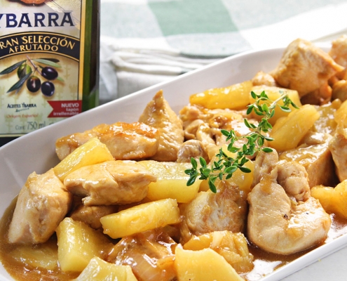 recetas ybarra de pollo con pina