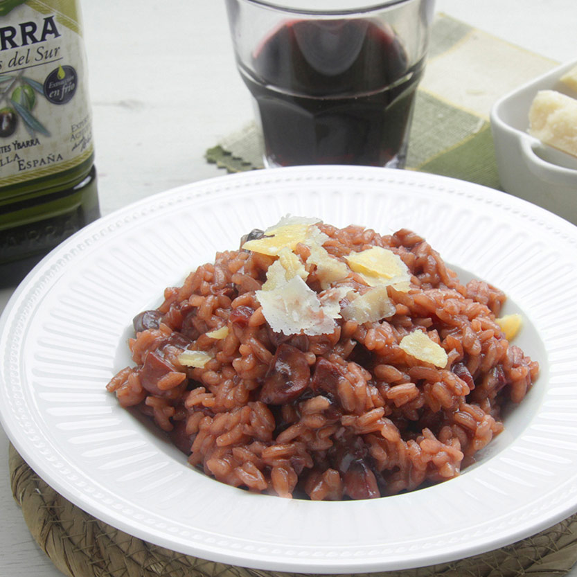 recetas ybarra risotto de vino tinto