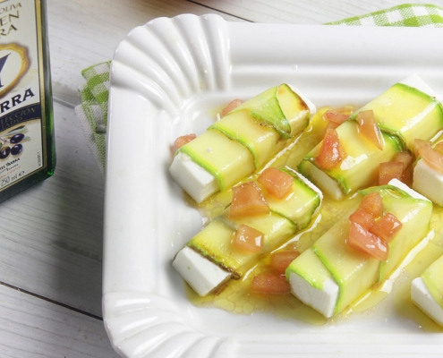 recetas ybarra rollitos de calabacin con queso