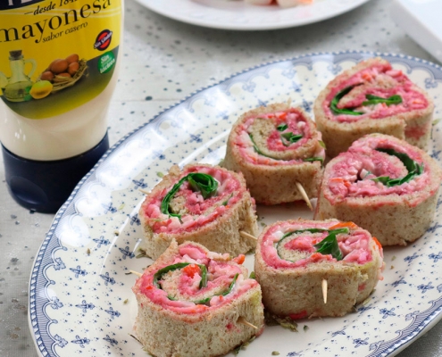 recetas ybarra rollitos de hummus con mayonesa