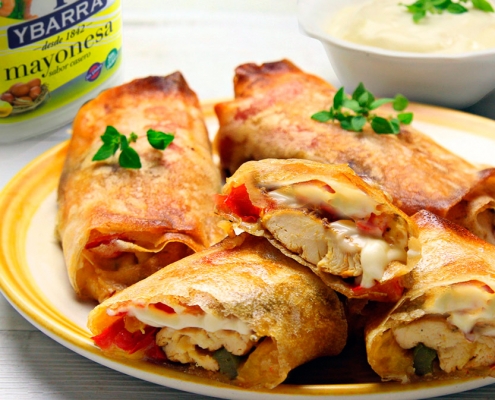 recetas ybarra rollitos de hojaldre con pollo y mayonesa