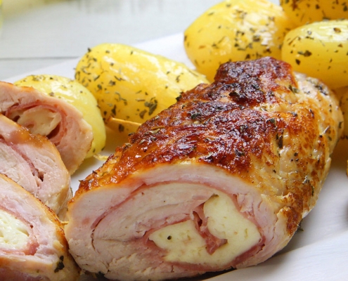 recetas ybarra rollo de pavo con jamon y queso