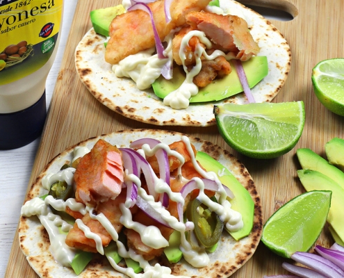 recetas ybarra tacos de salmon y mayonesa