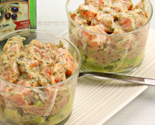 recetas ybarra tartar de salmon y aguacate