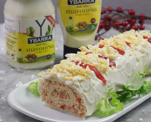 Brazo de gitano de atún con mayonesa