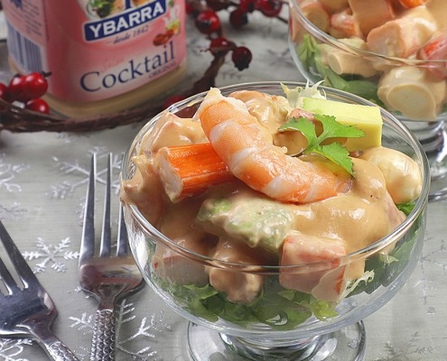 coctel de marisco con salsa cocktail