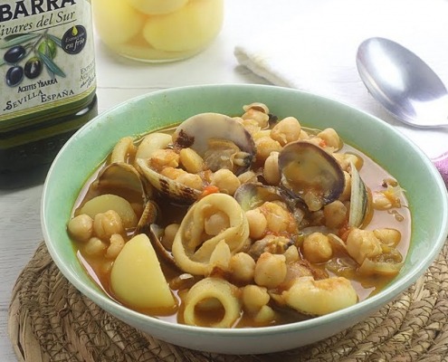 garbanzos a la marinera en aceite de oliva