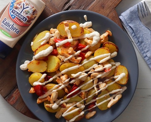 patatas rancheras con pollo