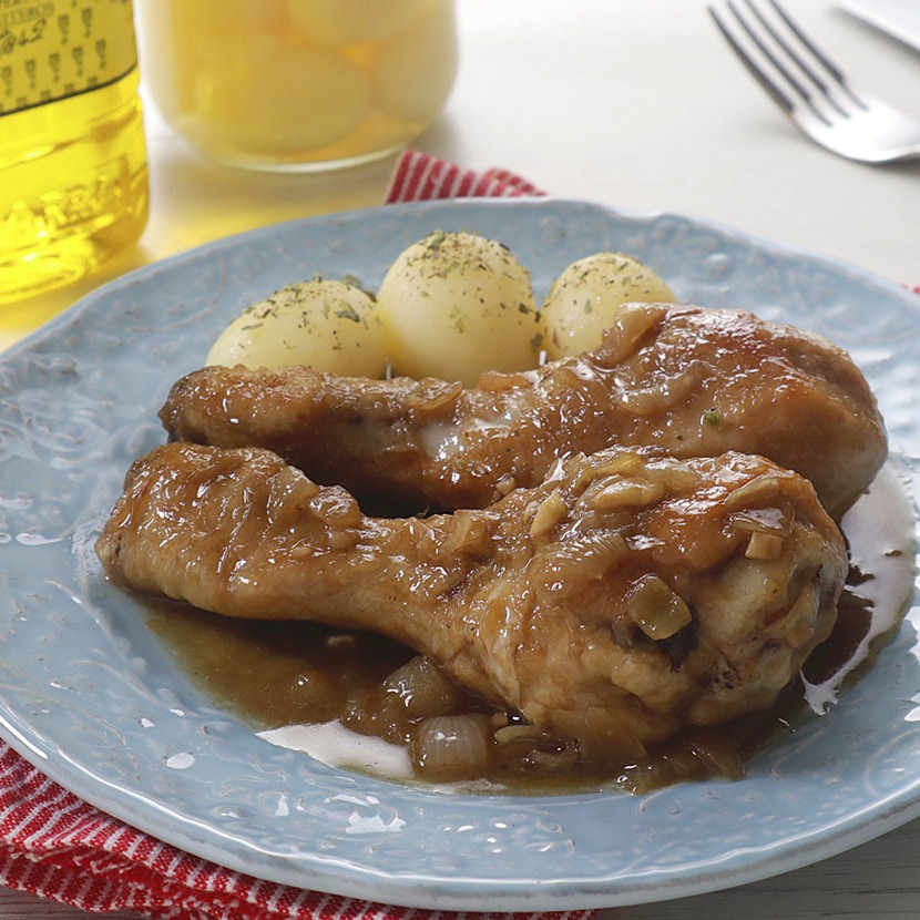 Pollo con salsa de refresco de cola