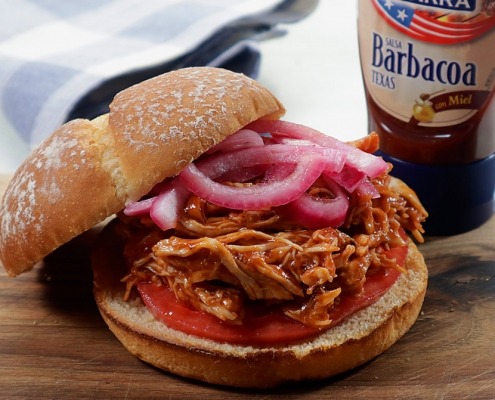 Sándwich de pollo a la barbacoa