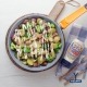 Patatas con salchichas y brócolis