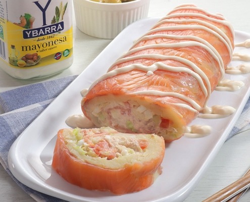 Brazo de gitano de salmón