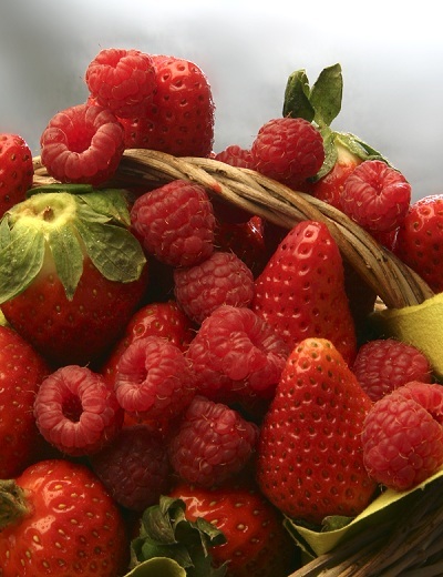 Fresas y frambuesas!